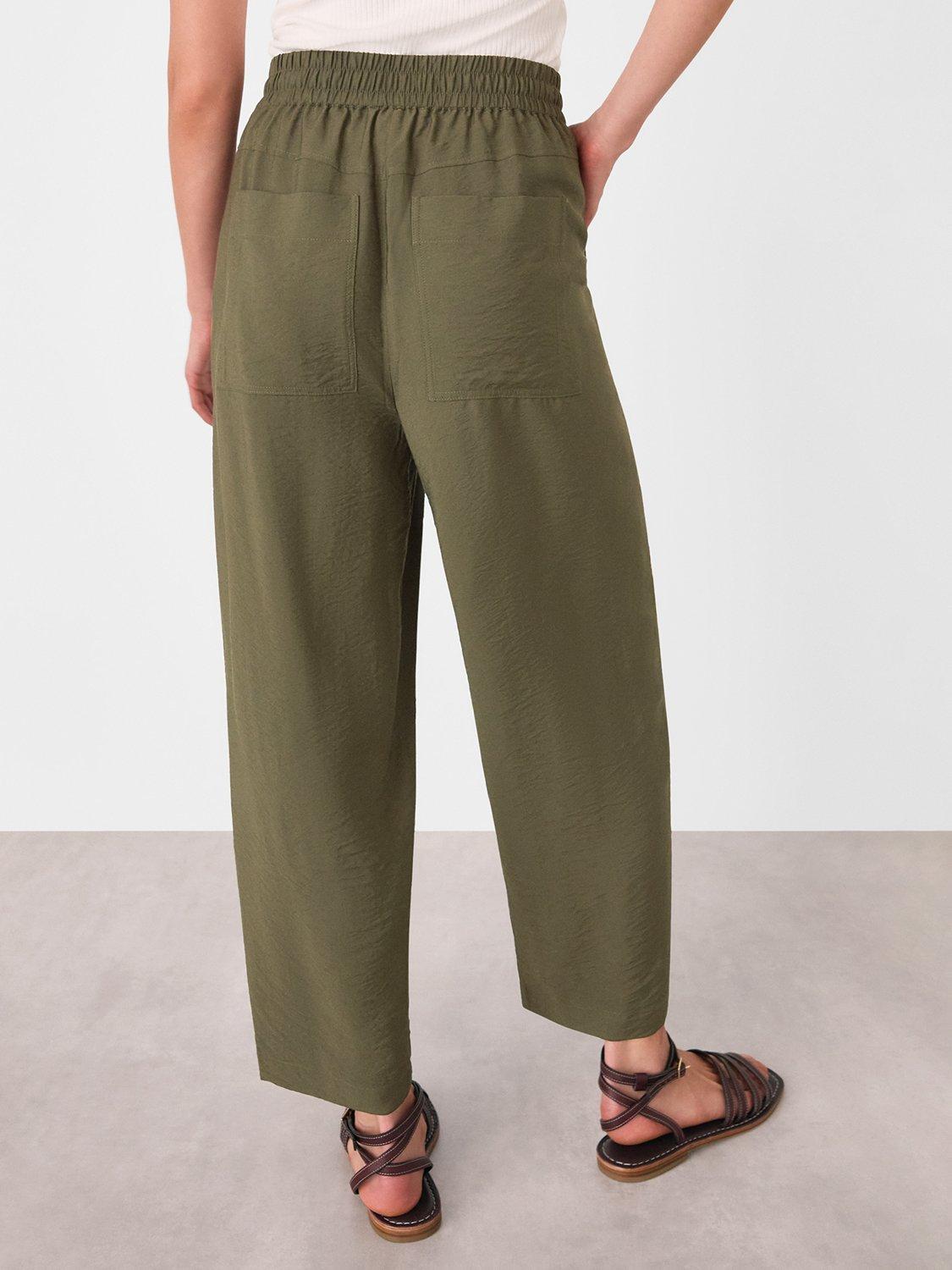 Product image 2 of 5, which shows Whistles Tie Waist Trousers, Khaki, 6