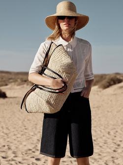 Whistles Cropped Broderie Cotton Shirt - view 2, White