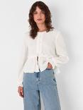 Whistles Frill Peplum Hem Top, White