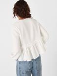 Whistles Frill Peplum Hem Top, White