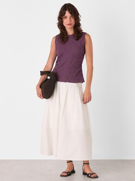 Whistles Textured Tank Top, Plum