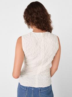 Whistles Textured Tank Top - view 2, Ivory