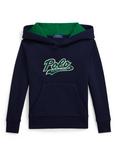 Polo Ralph Lauren Kids' Cotton Blend Script Logo Hoodie, Refined Navy