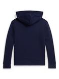 Polo Ralph Lauren Kids' Cotton Blend Script Logo Hoodie, Refined Navy
