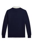 Polo Ralph Lauren Kids' Cotton Blend Knit Rugby Shirt, Refined Navy