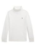 Ralph Lauren Kids' Cotton Turtleneck Pullover Jumper, Deckwash White