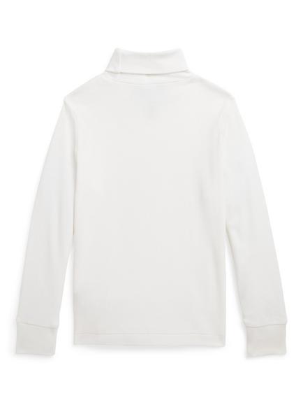 Ralph Lauren Kids' Cotton Turtleneck Pullover Jumper - view 2, Deckwash White