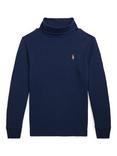 Ralph Lauren Kids' Cotton Turtleneck Pullover Jumper, Refined Navy