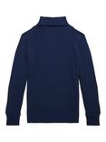 Ralph Lauren Kids' Cotton Turtleneck Pullover Jumper, Refined Navy