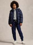 Ralph Lauren Kids' Hooded Padded Bomber Jacket, Newport Navy