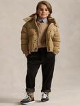 Polo Ralph Lauren Kids' Cable Knit Jumper, Camel
