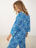 NRBY x BOYD Tavira Tile Print Pure Silk Shirt, Blue Tavira