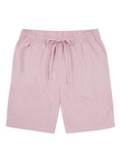 Chelsea Peers Linen Blend Relaxed Shorts, Pink, Pink