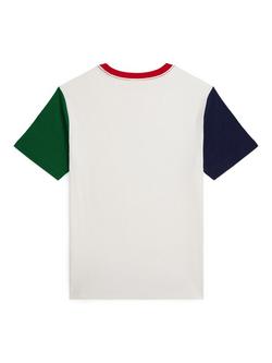 Ralph Lauren Kids' Cotton Knitted Polo Logo T-Shirt, Nevis - view 2, Nevis