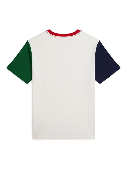 Ralph Lauren Kids' Cotton Knitted Polo Logo T-Shirt, Nevis - view 2, Nevis