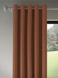 John Lewis Textured Weave Recycled Polyester Pair Blackout Lined Eyelet Curtains, Sienna