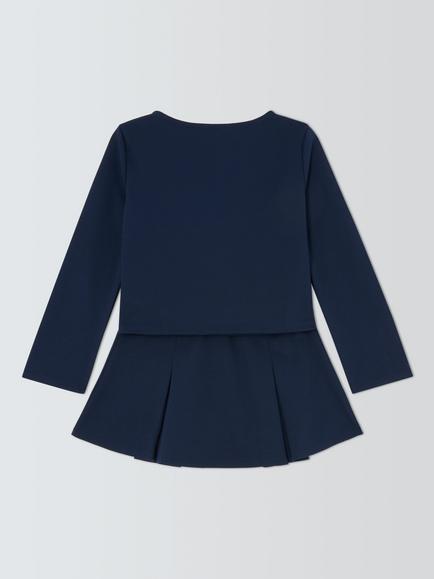 Ralph Lauren Kids' Top and Skirt Outfit Set, Refined Navy - view 2, Refined Navy