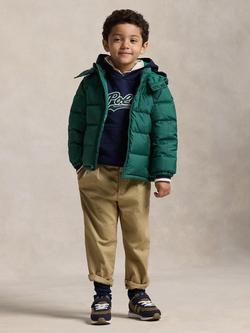 Ralph Lauren Kids' Hooded Bomber Jacket, Kelly Green - view 2, Kelly Green