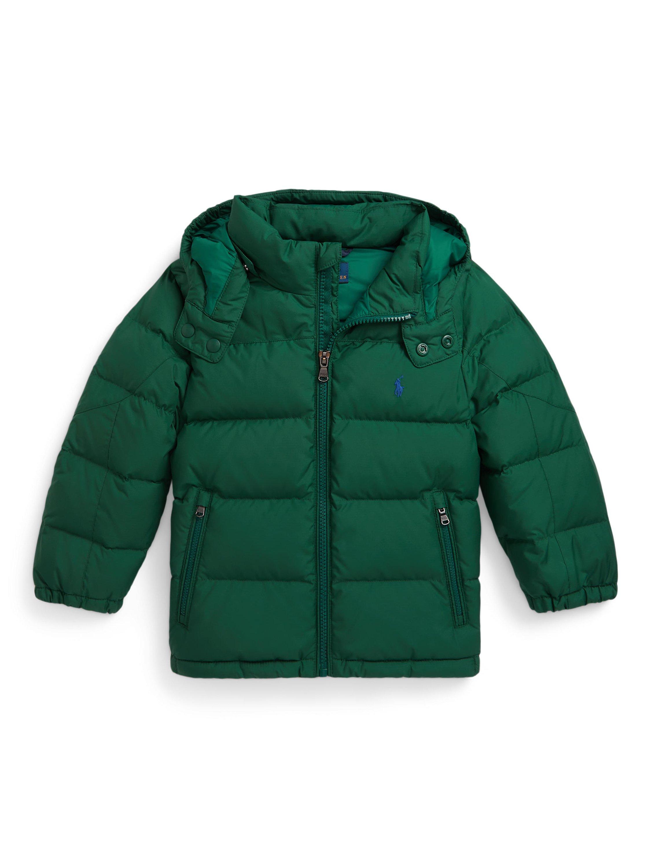 Ralph Lauren Kids' Hooded Bomber Jacket, Kelly Green