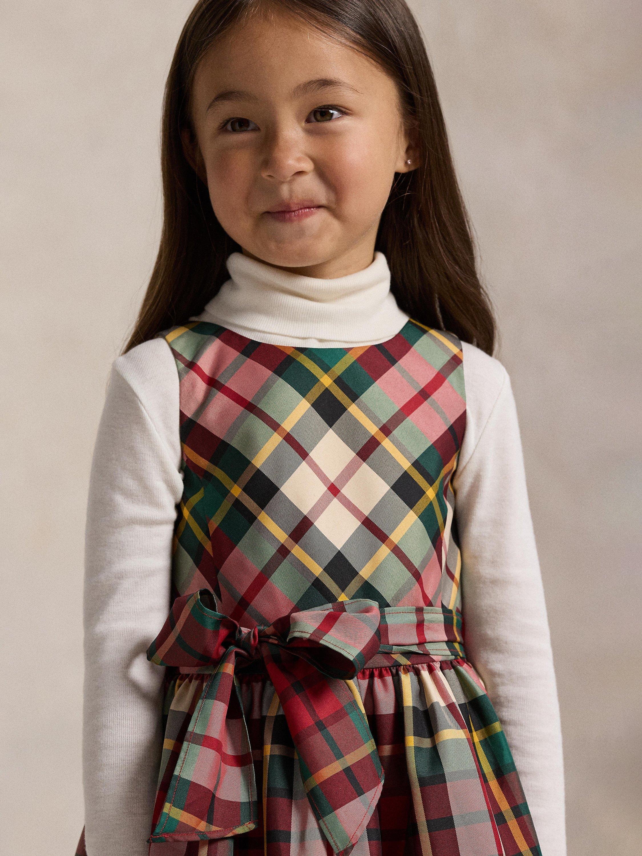 ralph lauren dress christmas Ralph Lauren Christmas Bow Dress- Green main image 1