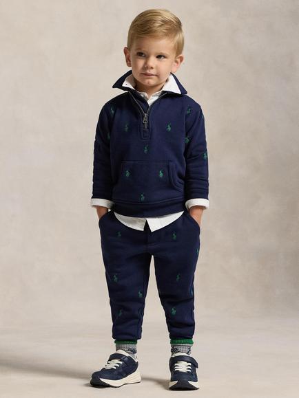 Polo Ralph Lauren Kids' Cotton Blend Logo Knit Joggers, Refined Navy, Refined Navy