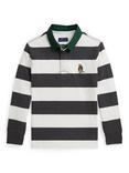 Polo Ralph Lauren Kids' Stripe Knit Rugby Shirt, Windsor Heather