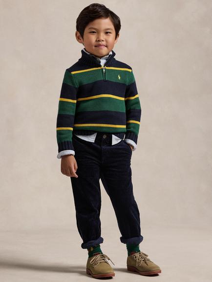 Ralph Lauren Kids' Corduroy Trousers, Hunter Navy - view 2, Hunter Navy