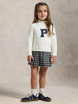 Ralph Lauren Kids' Knitted Plaid Sweatshirt Dress, Nevis, Nevis
