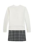 Ralph Lauren Kids' Knitted Plaid Sweatshirt Dress, Nevis