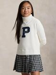 Polo Ralph Lauren Kids' Knitted Plaid Sweatshirt Dress, Nevis
