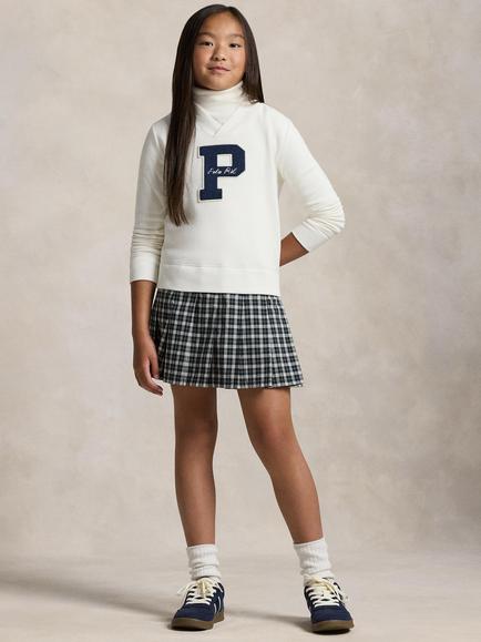 Polo Ralph Lauren Kids' Knitted Plaid Sweatshirt Dress, Nevis - view 2, Nevis