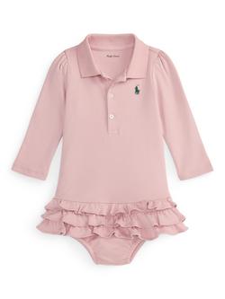 Ralph Lauren Baby Knitted Polo Dress, Surfside Rose, Surfside Rose