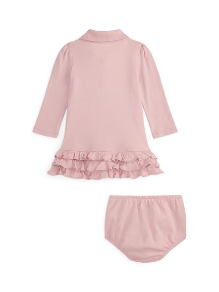 Ralph Lauren Baby Knitted Polo Dress, Surfside Rose - view 2, Surfside Rose