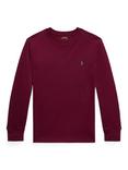 Polo Ralph Lauren Kids' Cotton Long Sleeved T-Shirt, Classic Wine