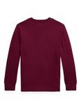 Polo Ralph Lauren Kids' Cotton Long Sleeved T-Shirt, Classic Wine