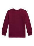 Ralph Lauren Kids' Cotton Long Sleeved T-Shirt, Classic Wine