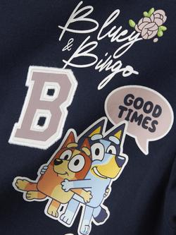 NAME IT Kids' Cotton Blend Bluey Sweatshirt, Navy Blazer - view 2, Navy Blazer