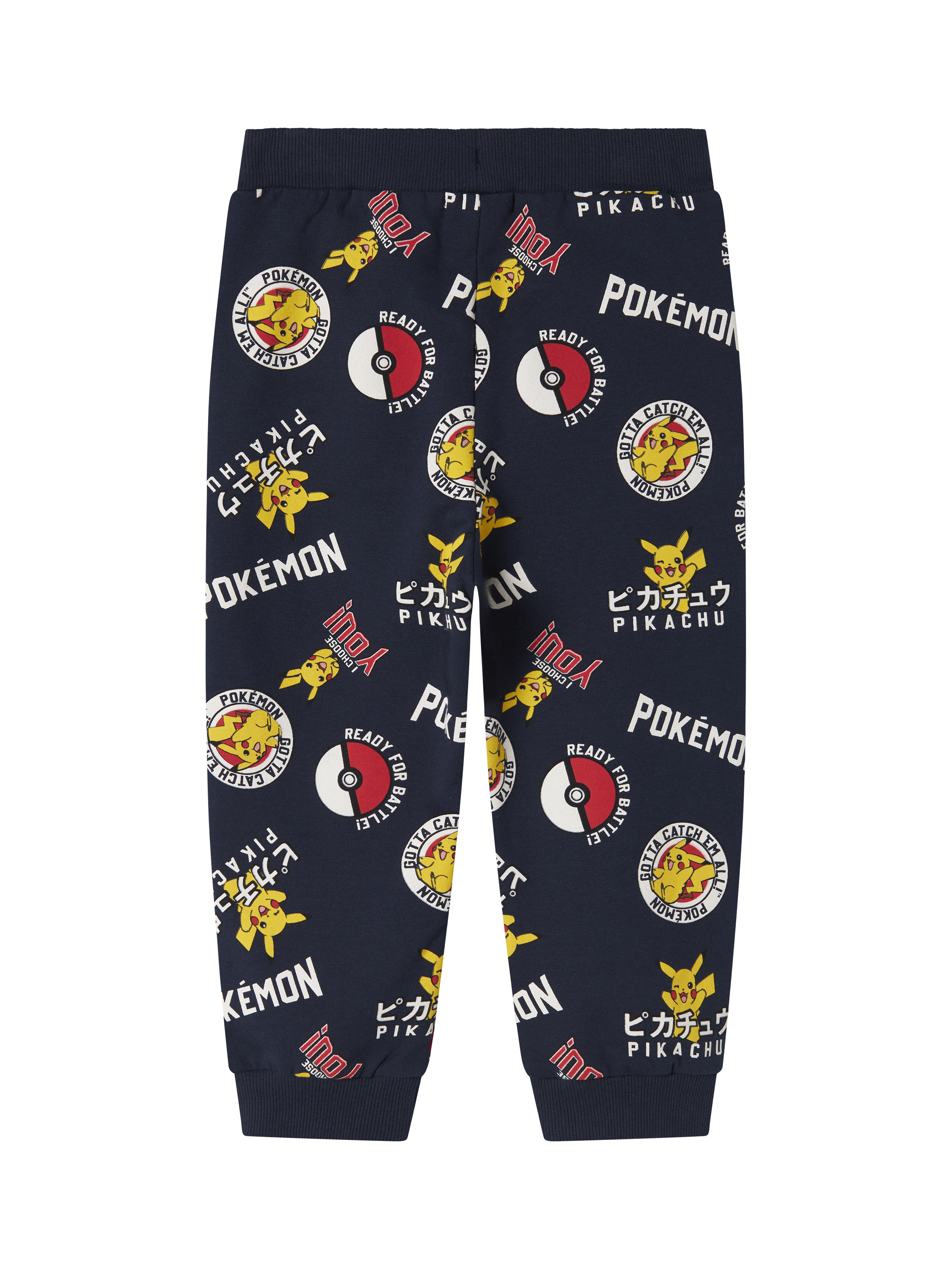 Product image 5 of 5, which shows NAME IT Kids' Cotton Pokémon Drawstring Joggers, Navy Blazer, 18-24 months