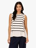 Adrianna Papell Stripe Back Tie Top
