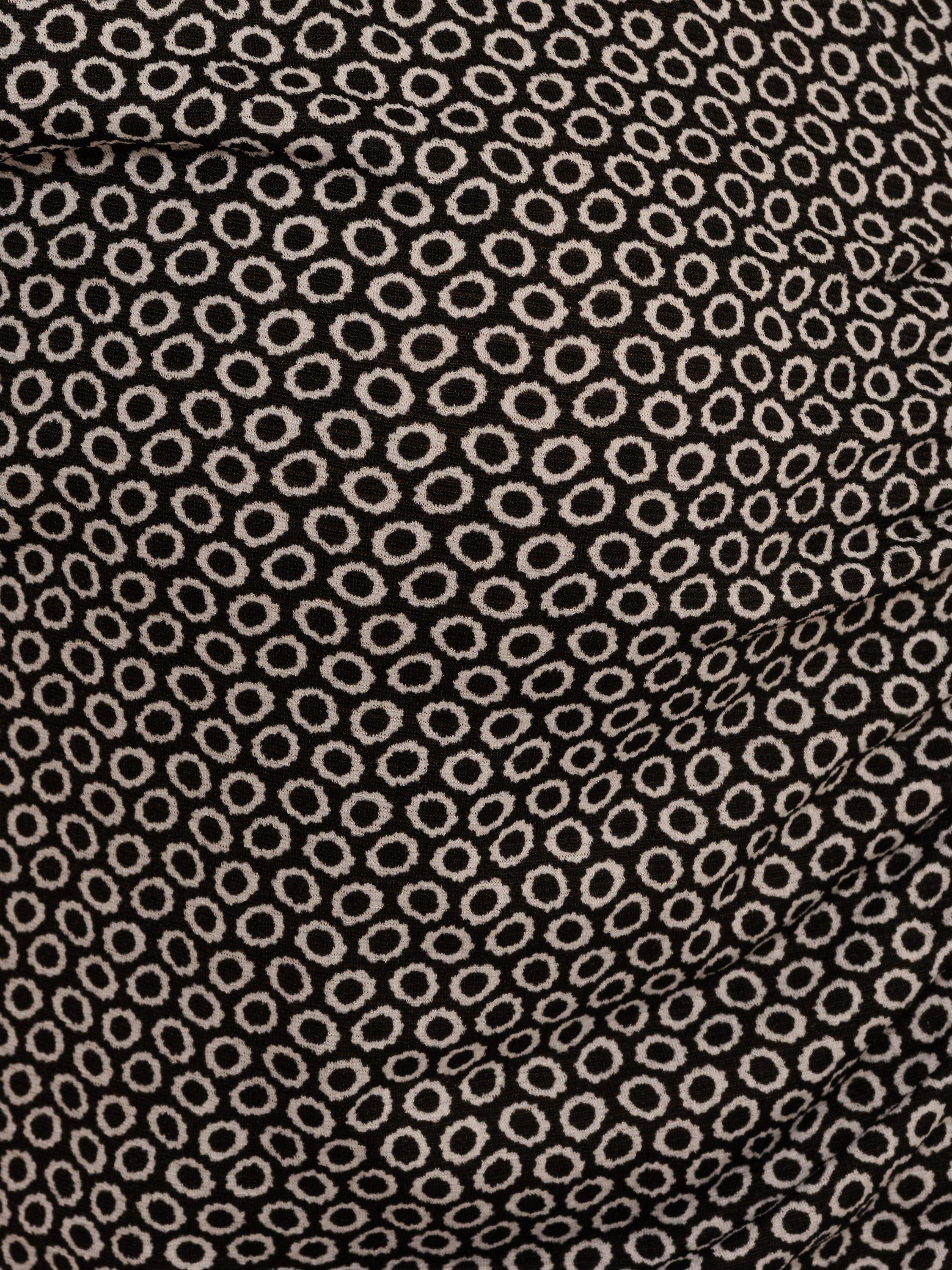 Product image 6 of 6, which shows Adrianna Papell Geometric Tie Front Top, Black/Cloud, L