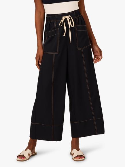 Adrianna Papell Wide Leg Trousers, Navy/Multi