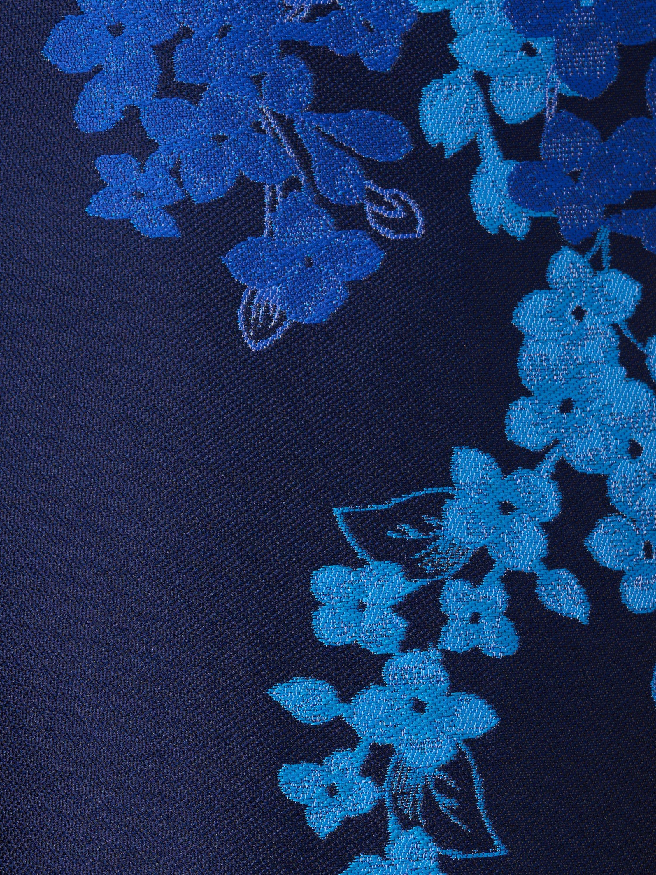 Product image 6 of 6, which shows Adrianna Papell Floral Border Jacquard Dress, Blue/Multi, 6