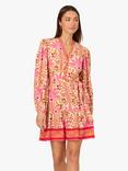 Adrianna By Adrianna Papell Floral Flounce Dress, Pink/Multi