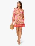Adrianna By Adrianna Papell Floral Flounce Dress, Pink/Multi