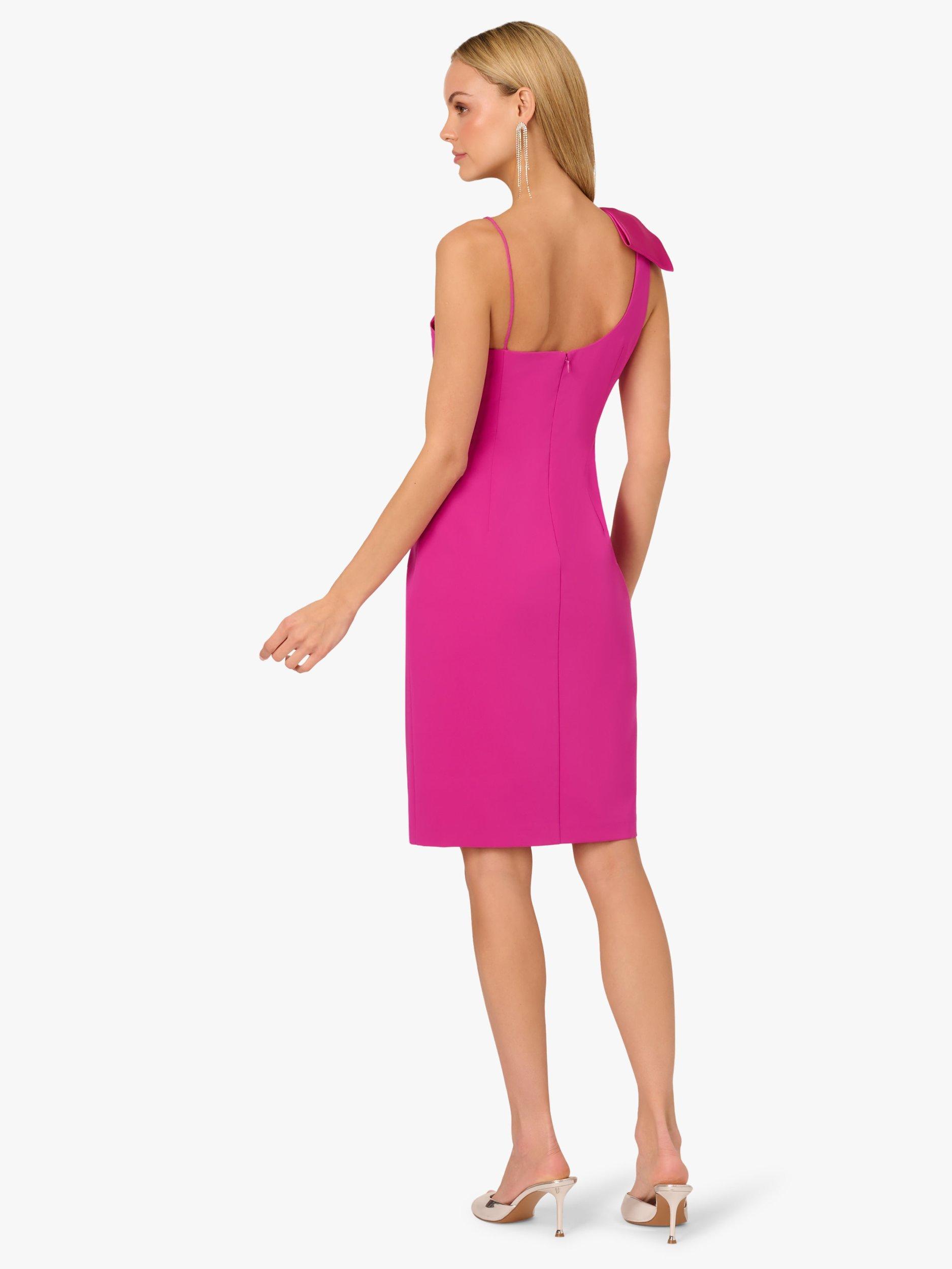 Product image 3 of 7, which shows Adrianna Papell Bow Strap Mini Sheath Dress, Mid Pink, 6