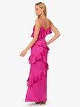 Adrianna by Adrianna Papell Ruffle Satin Maxi Dress