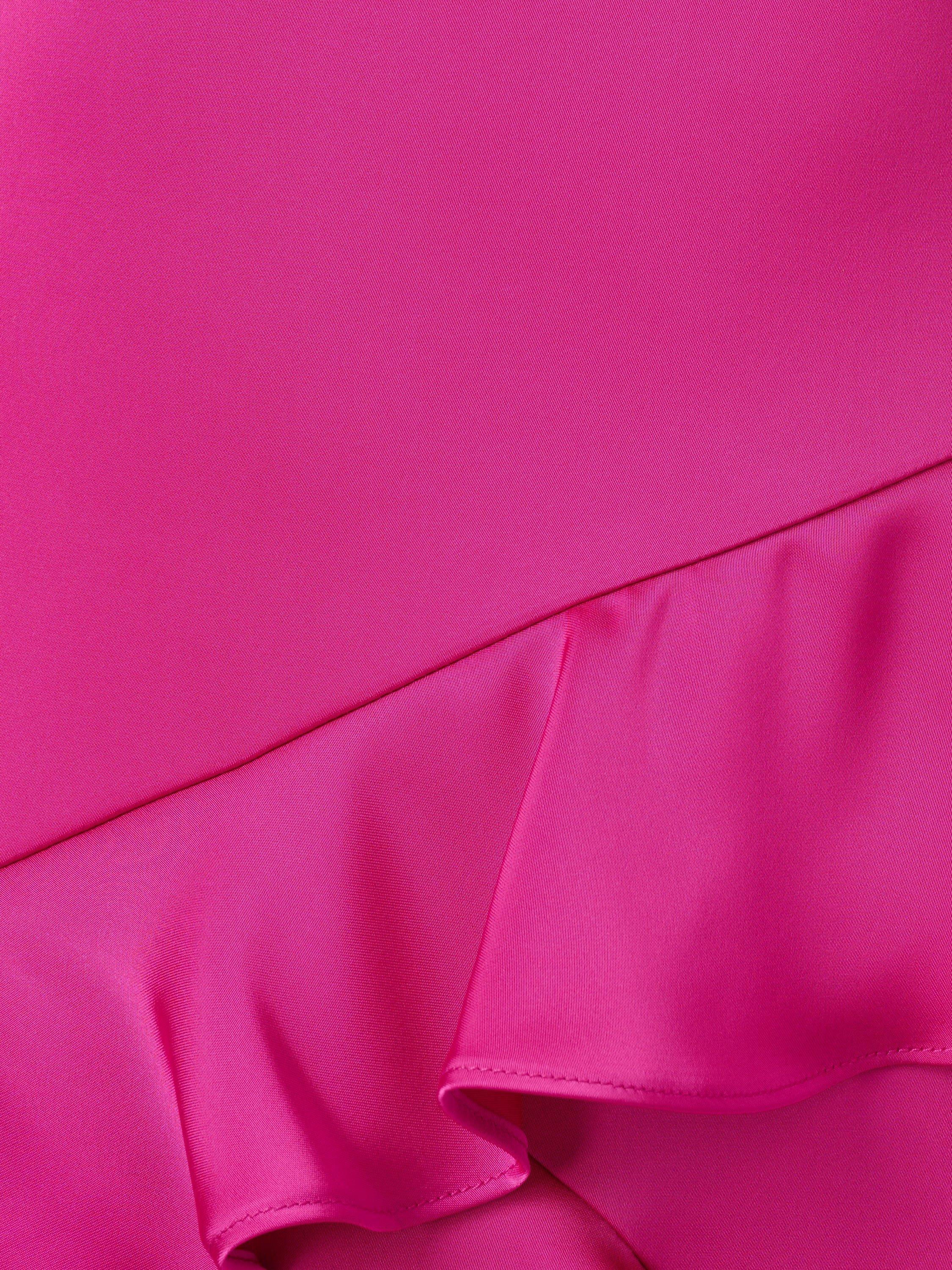 Product image 6 of 6, which shows Adrianna Papell Ruffle Satin Maxi Dress, Mid Pink, 6
