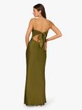 Adrianna Papell Back Tie Sleeveless Satin Maxi Dress