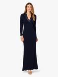 Adrianna Papell Tuxedo Maxi Dress, Midnight