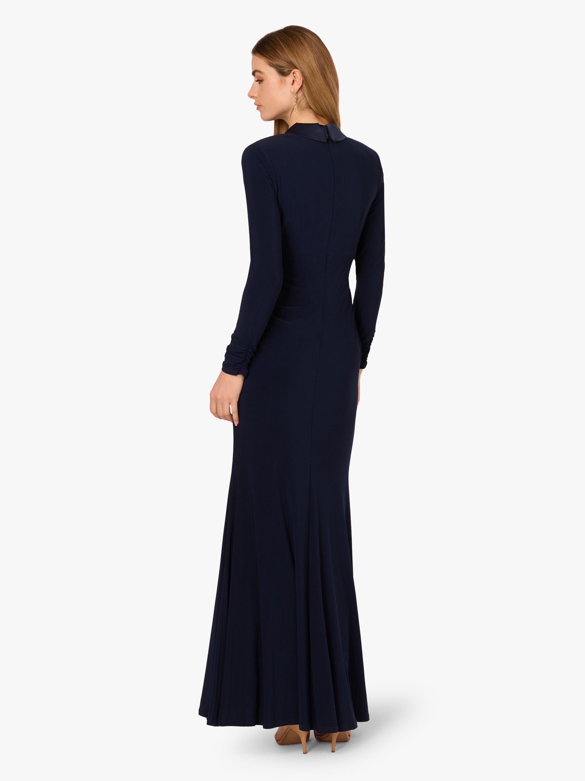 Product image 2 of 6, which shows Adrianna Papell Tuxedo Maxi Dress, Midnight, 6